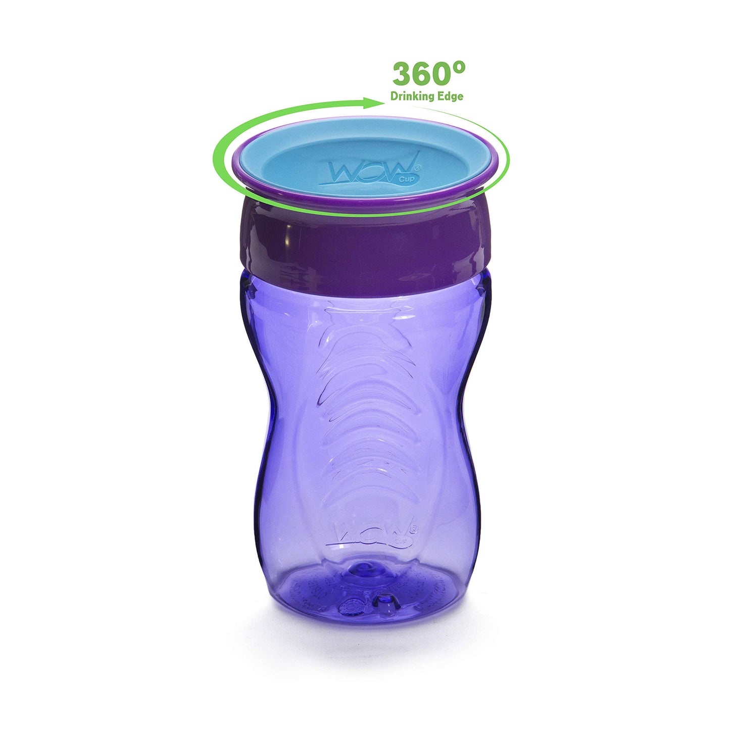 Wow Cup for Kids 360 - Taza para beber, 10 onzas / 296 ml (morado)
