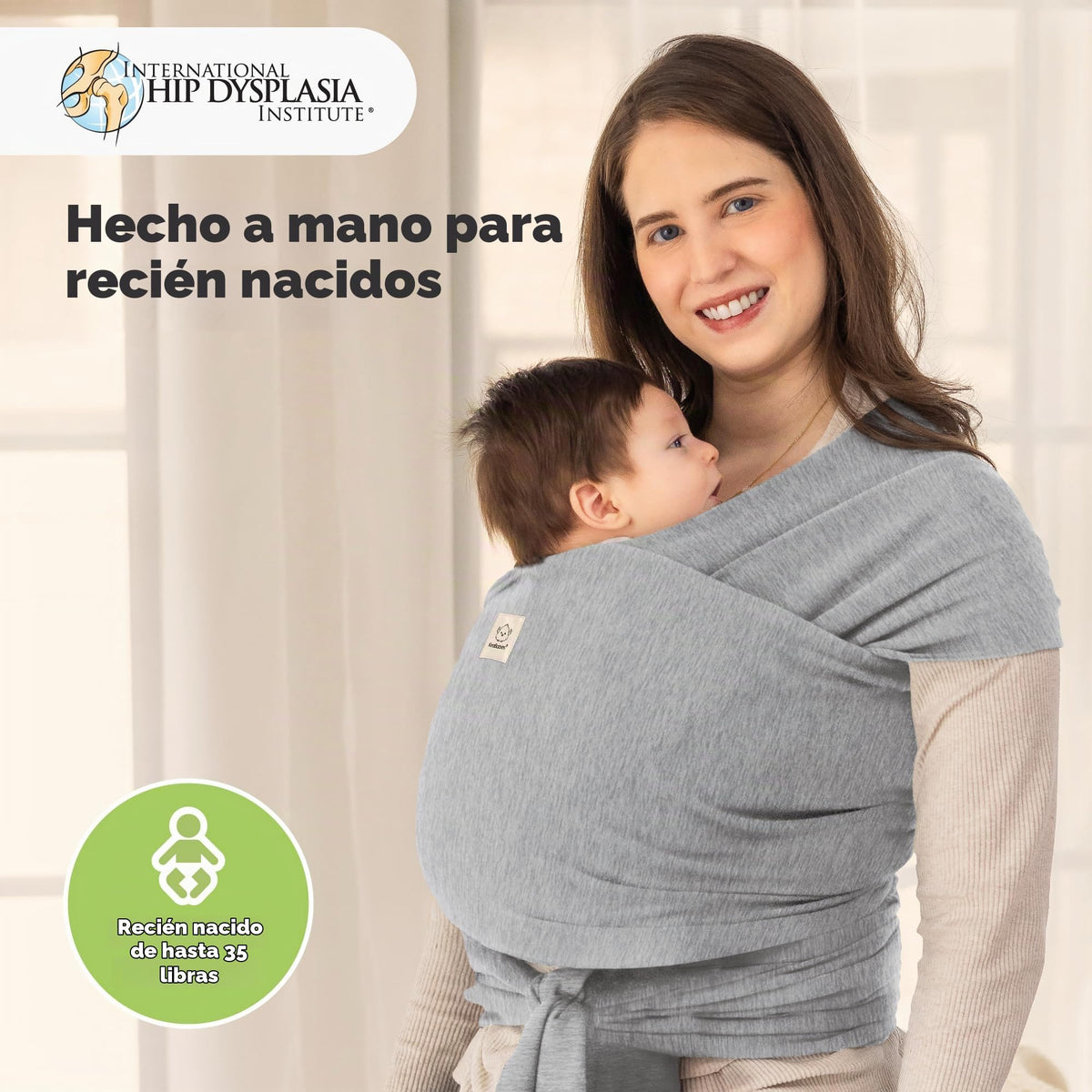 Fular portabebés - Fular portabebés elástico todo en 1 - Portabebés lateral - Mochila Portabebés - Fular para bebés - Fular portabebés manos libres - El mejor regalo de Baby Shower - Talla única para todos (Classic Gray)