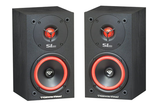Bocinas Cerwin Vega SL-5M negras de 2 Vías con Controlador de 5 1/4" y Tweeter de Cúpula Blanda