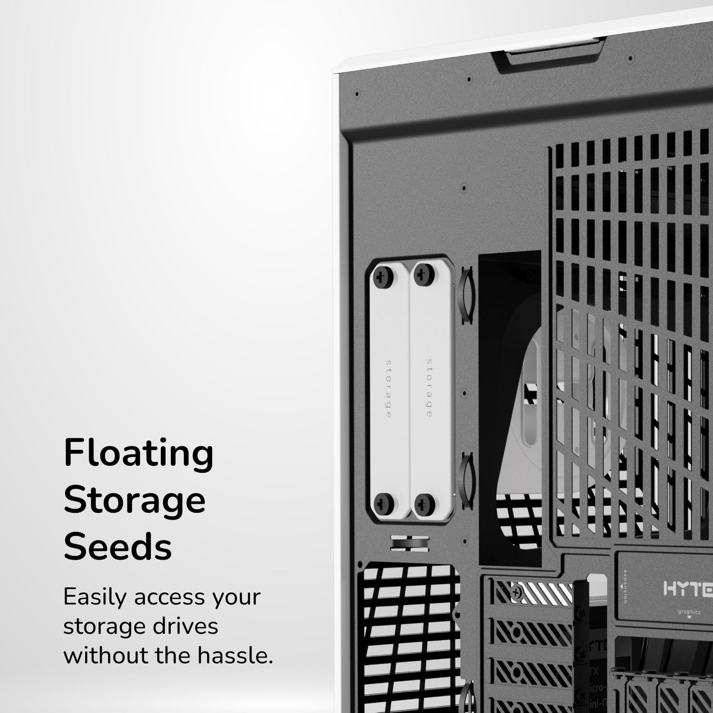 Hyte Y70 Touch Infinite Dual Chamber ATX Mid Tower - Funda estética Moderna con visualización táctil LCD integrada de 2,5 K, Panda/Blanco, CS-HYTE-Y70TTI-WB