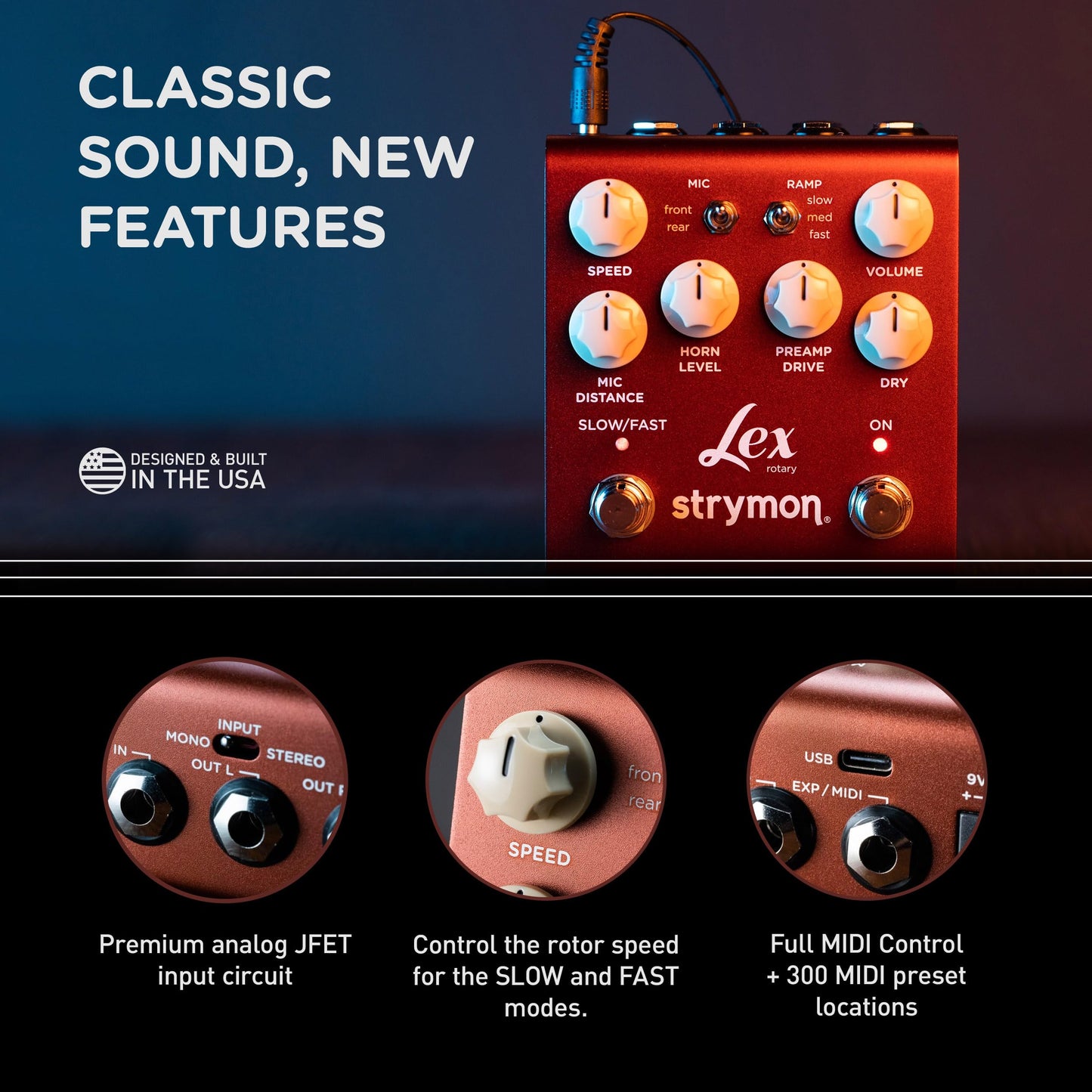 Pedal de Efectos Strymon Lex V2 para Guitarra Eléctrica y Acústica, Sintetizadores, Voz y Teclados
