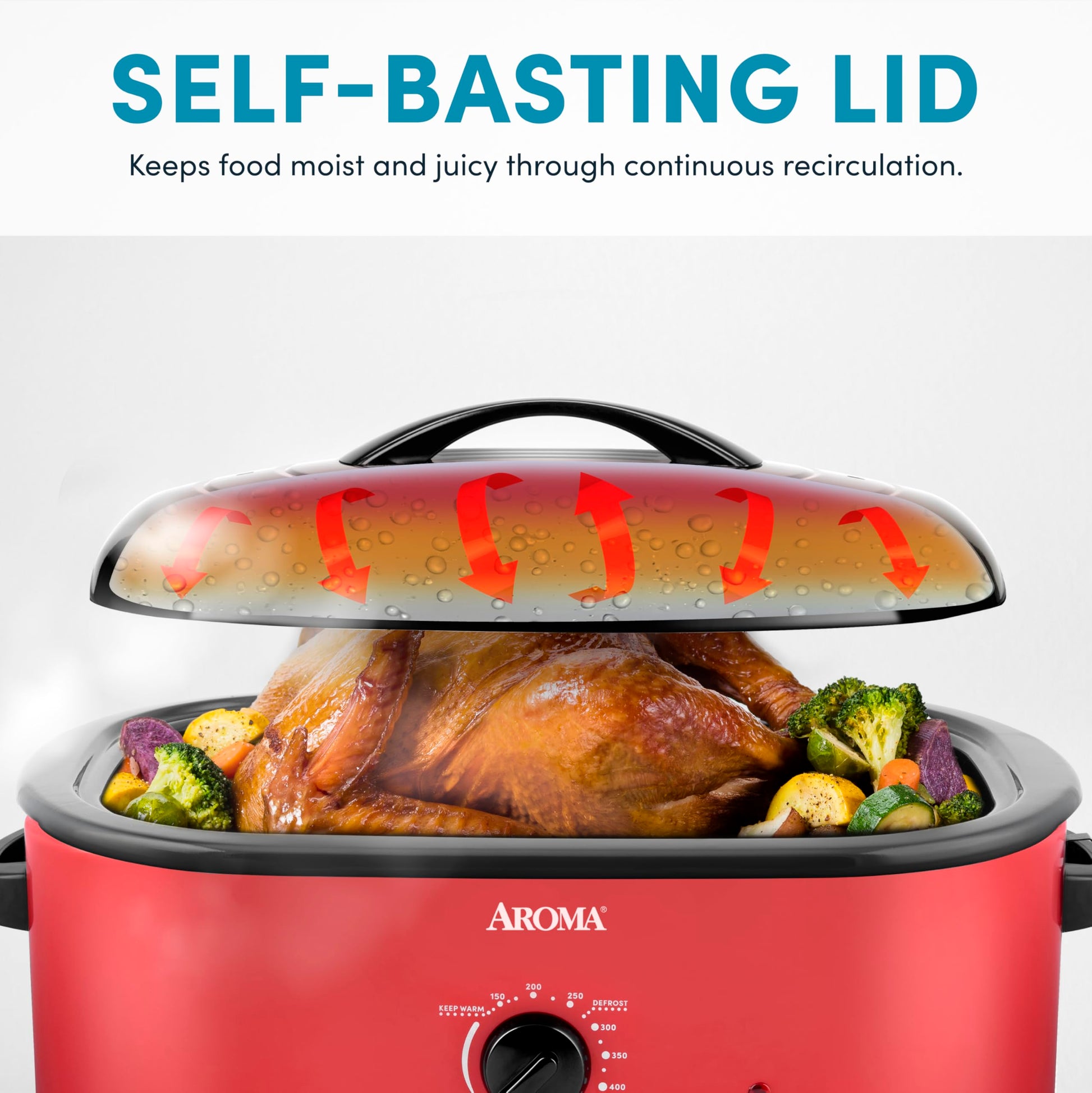 AROMA 18Qt. Horno tostador (rojo)