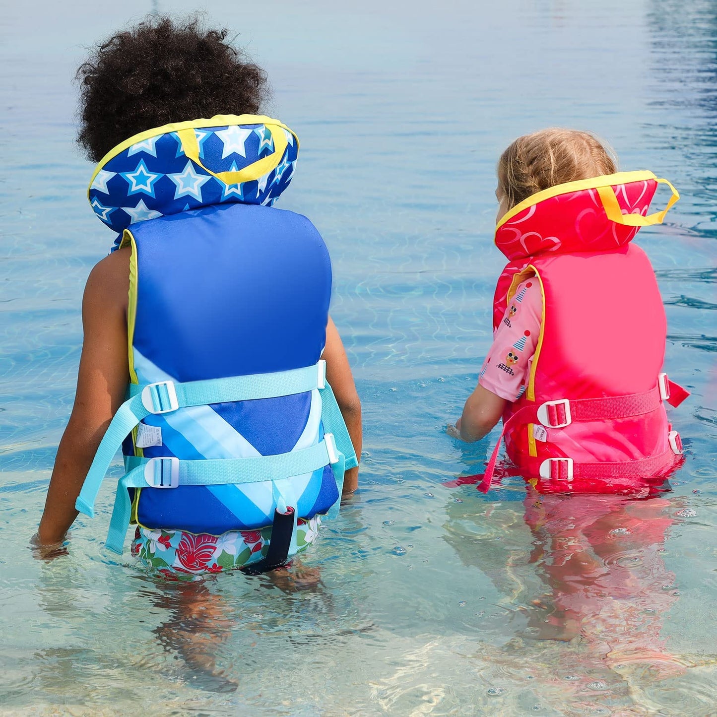 Chaleco de natación para niños, chamarra de natación para niños pequeños con correa de seguridad ajustable, ayuda de natación para niños y niñas de 24 a 75 libras