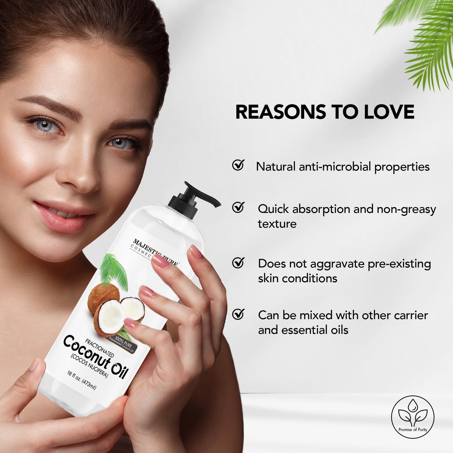 MAJESTIC PURE Bordative Fractionated Coconut Oil