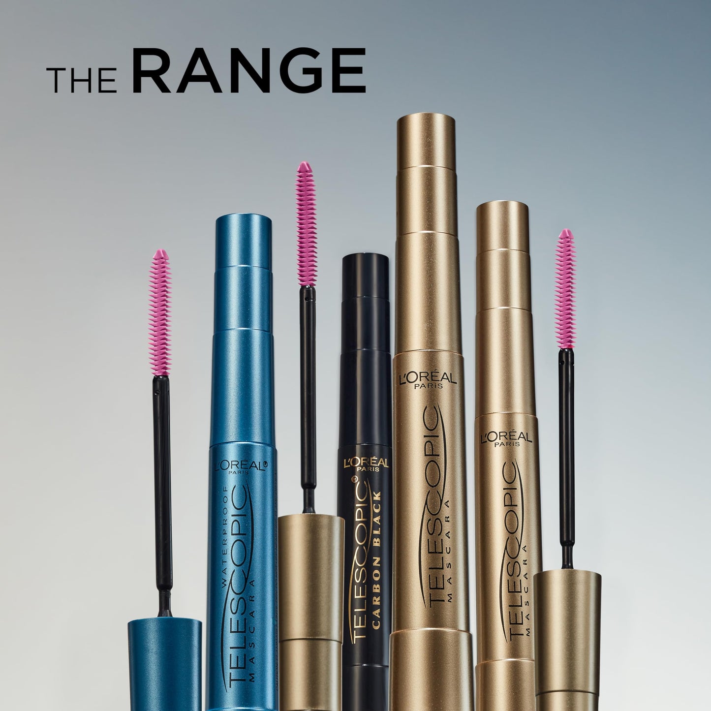 L'Oréal Paris - Máscara telescópica de maquillaje, Washable Blackest Black