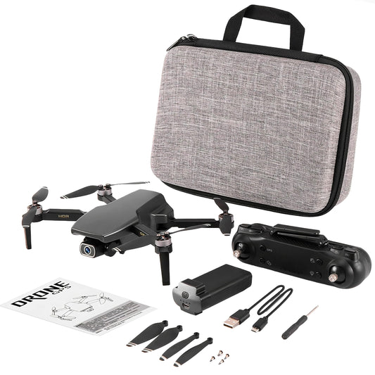 BINDEN - Drone S7 con Cámara 720p y GPS | dron con camara, Detección de Gestos y Obstáculos | WiFi 5G | Vuelo de 20 Min | Incluye Maletín | Compatible con iOS y Android