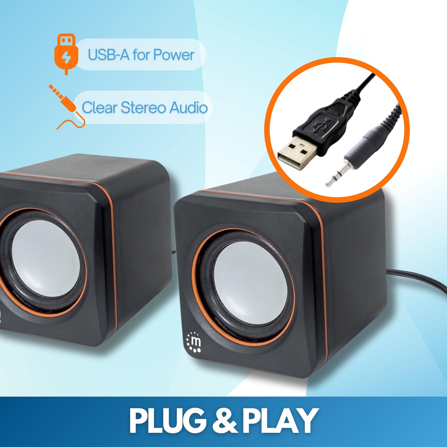 Manhattan 161435 Sistema de Altavoces, Serie 2600, Negro