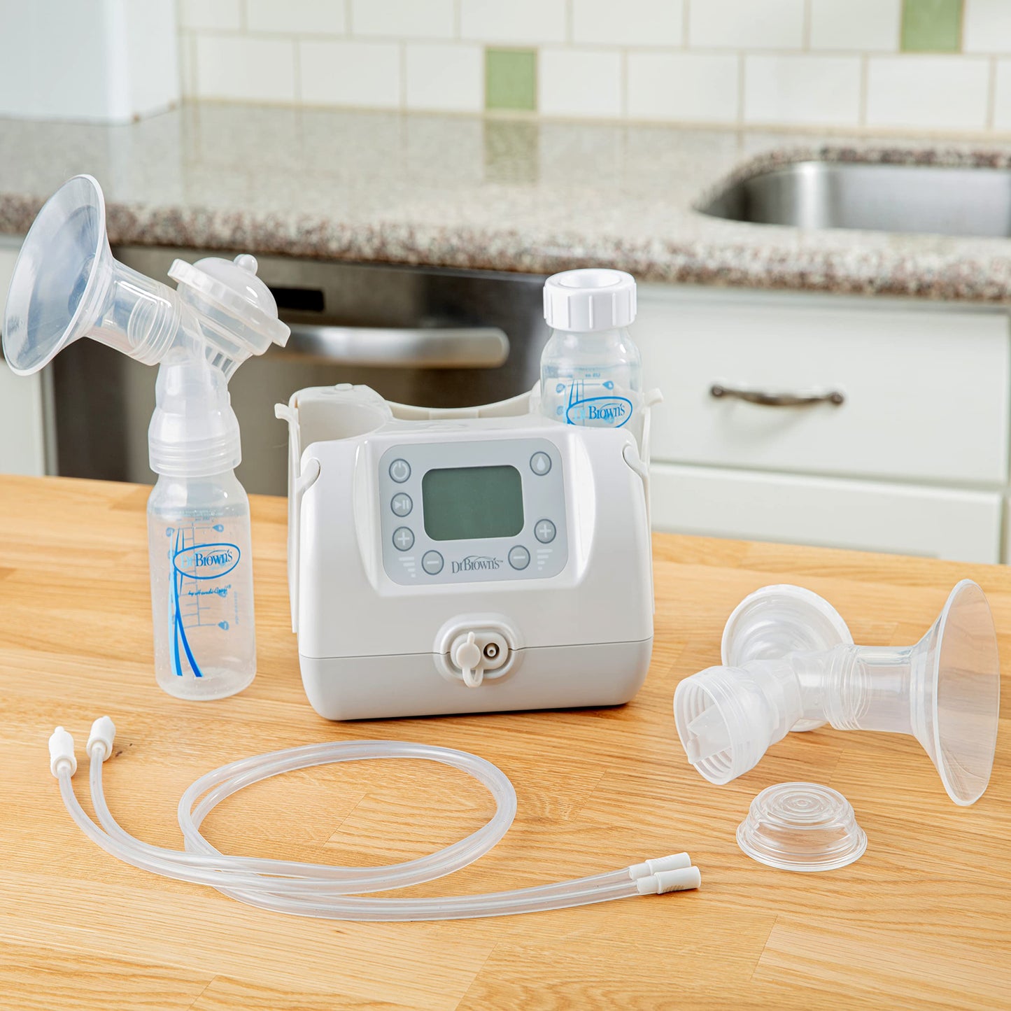 Protectores de Silicona Dr. Brown's Transparente Tamaño B sin BPA para Bombas de Pecho Manuales y Eléctricos