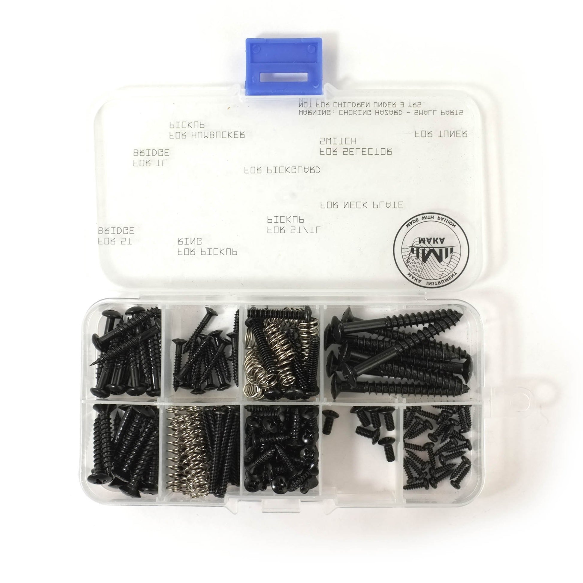 Maka surtidos guitarra Kit de tornillos, Negro