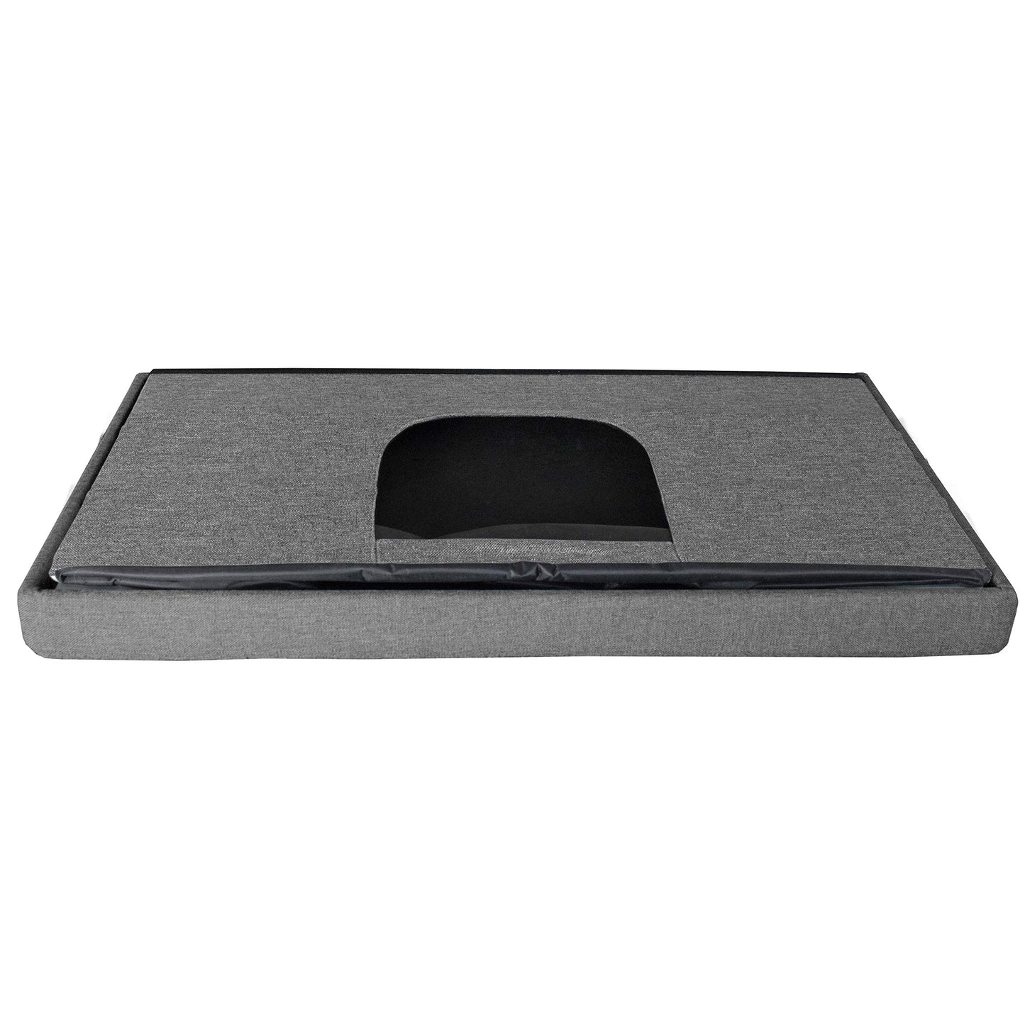 FurHaven Casa para mascotas | Casa otomana para mascotas para perros y gatos – Disponible en varios colores y estilos, Gris (Stormy Gray), Large