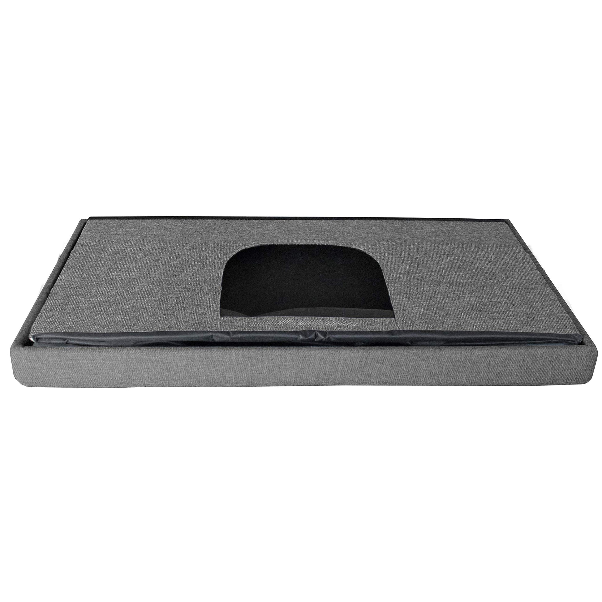 FurHaven Casa para mascotas | Casa otomana para mascotas para perros y gatos – Disponible en varios colores y estilos, Gris (Stormy Gray), Large
