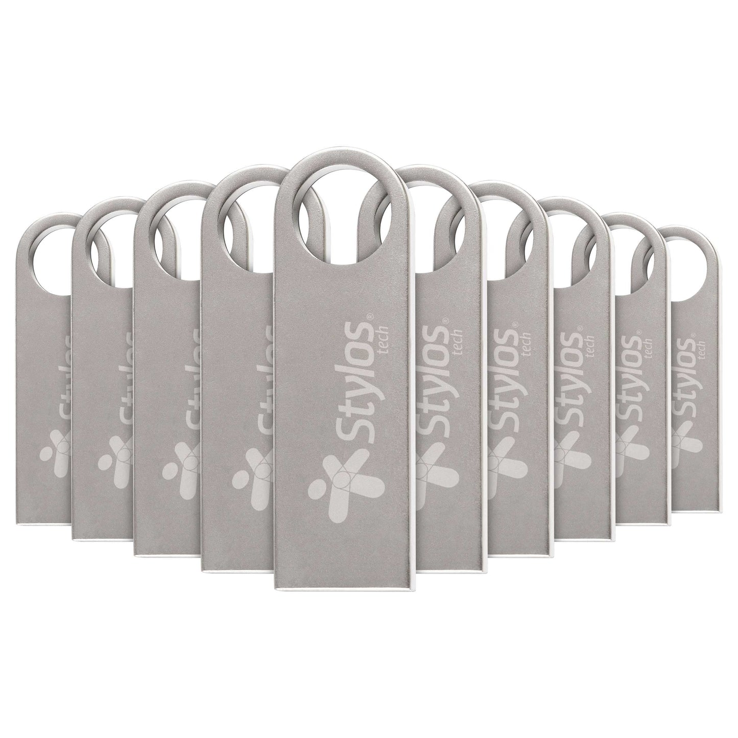 Kit USB 32GB PSA Computo y Papelería Plateado Diseño Metálico Duradero