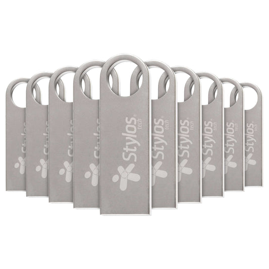 Kit USB 32GB PSA Computo y Papelería Plateado Diseño Metálico Duradero