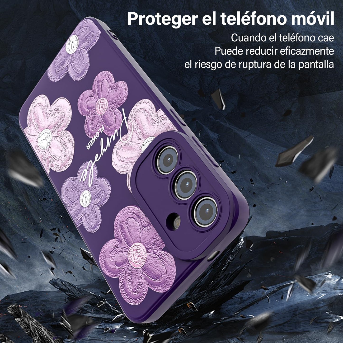 Threehao Funda para Samsung Galaxy S25 Plus, Ultra Delgado Flexible Suave TPU Silicona Carcasa con Moda Aesthetic Dibujos Flores, Antigolpes Anti-arañazos Protectora Case para Samsung S25 Plus