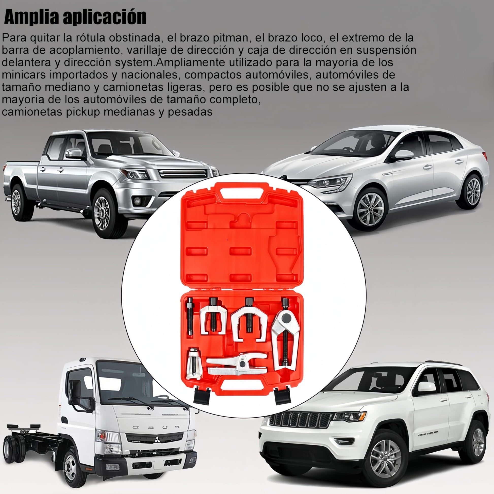 FIXITFAST Extractor de Rótulas,Kit Extractor de Rótulas 6 en 1 Aleación Endurecida,Kit de Mantenimiento Frontal Integrado,Herramientas Extractor de Rotulas Automotriz para Separación Eficiente
