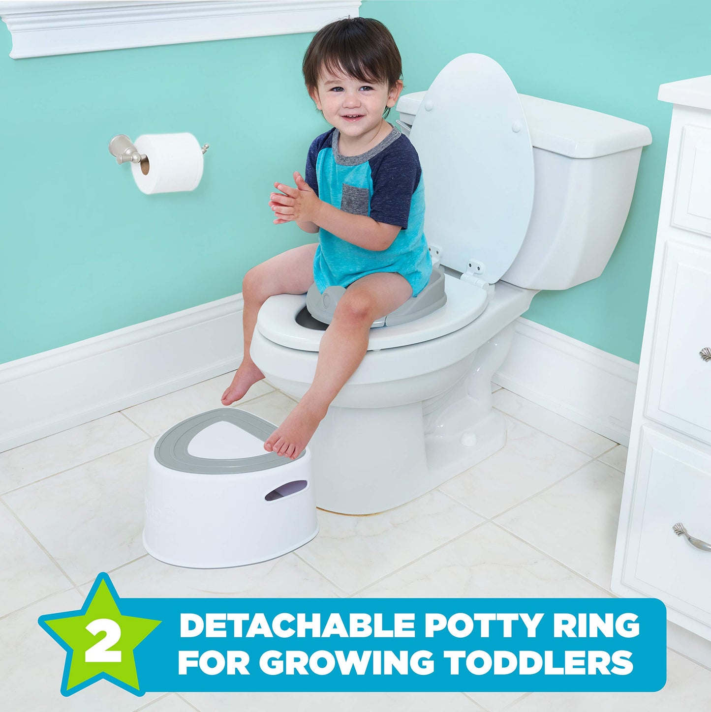 Playtex Baby Potty Genie - Entrenador de orinal 3 en 1 con sistema de forro