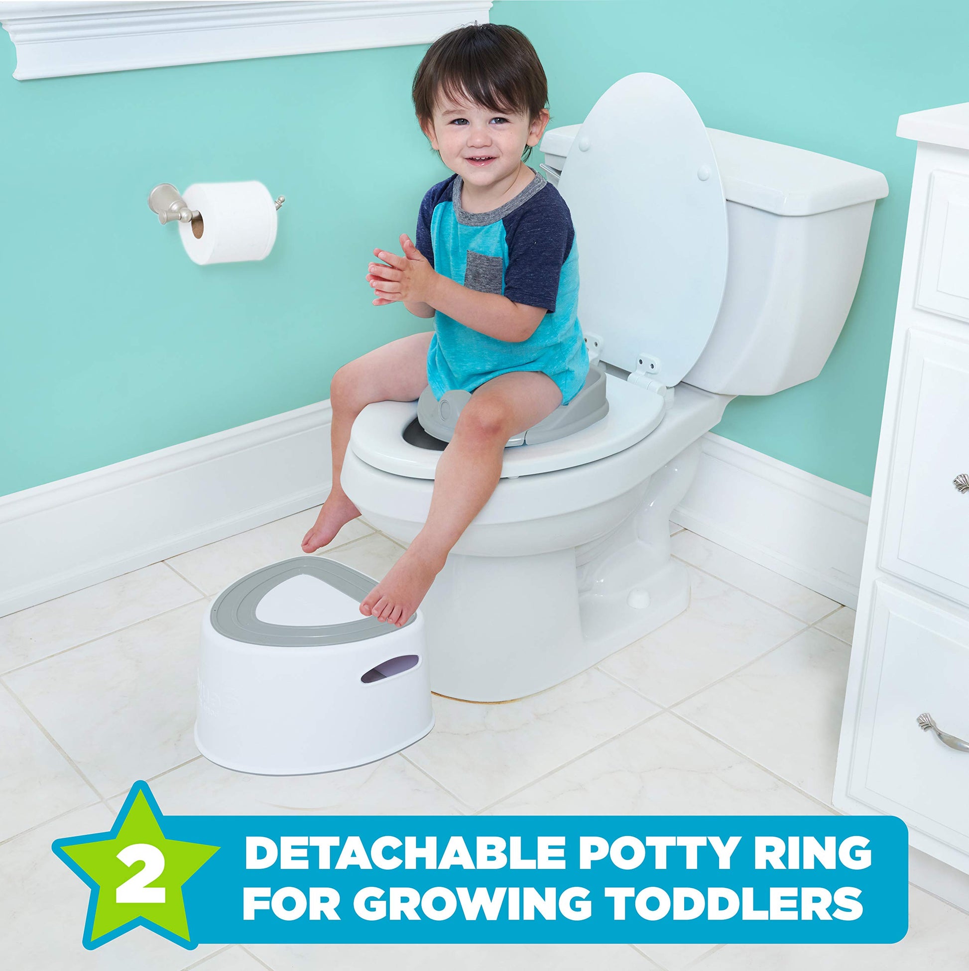 Playtex Baby Potty Genie - Entrenador de orinal 3 en 1 con sistema de forro
