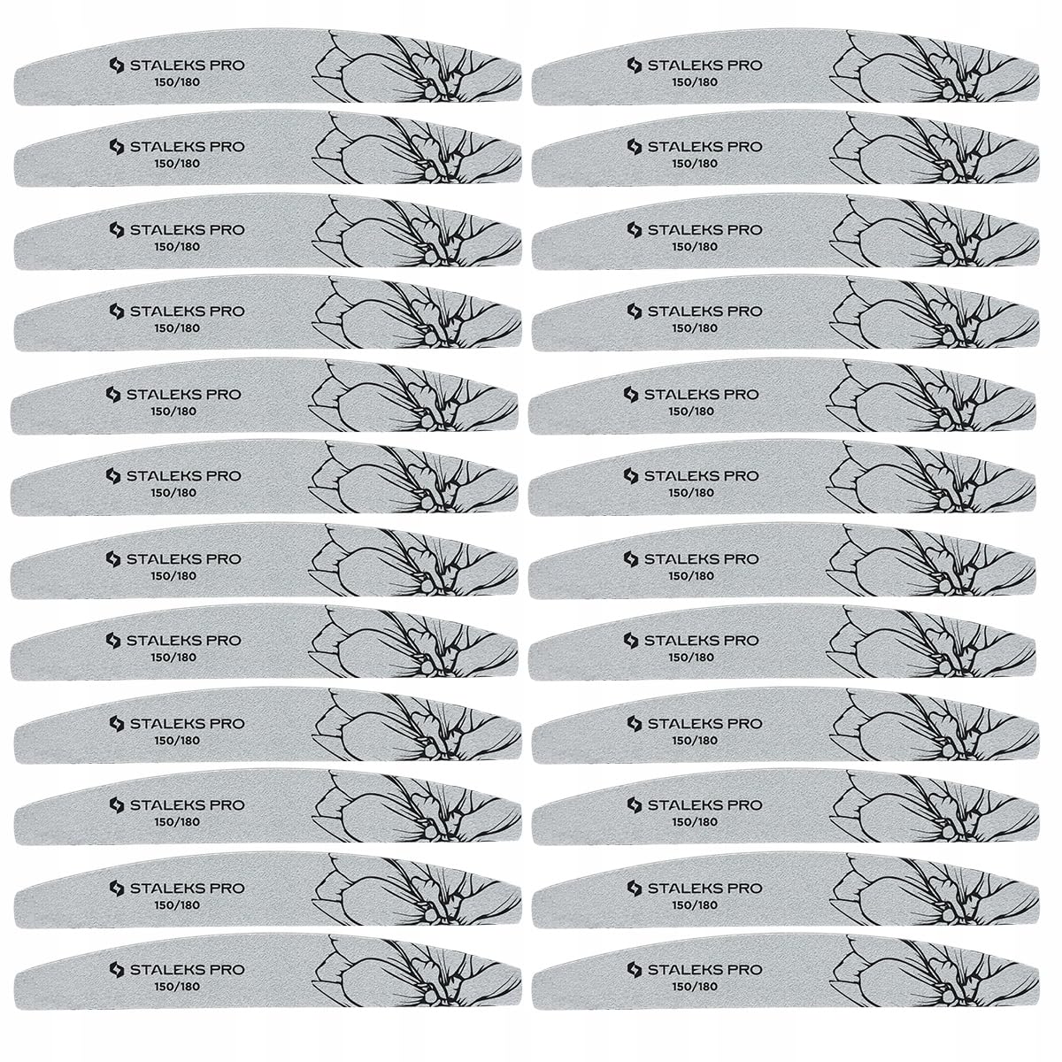 STALEKS EXPERT NFE-40-150/180-25 - Lima de uñas (doble cara, grano 150/180 g, capa fina de espuma, 25 unidades)