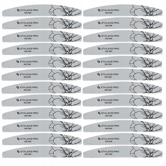 STALEKS EXPERT NFE-40-150/180-25 - Lima de uñas (doble cara, grano 150/180 g, capa fina de espuma, 25 unidades)