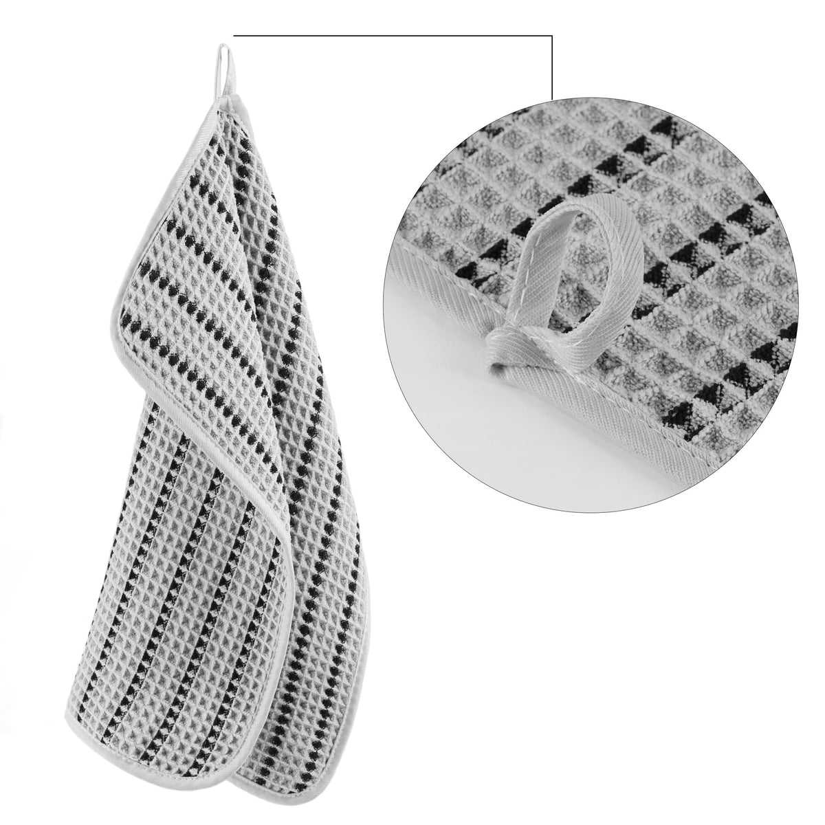 Polyte Toalla Facial de Microfibra Waffle 430 gsm, 33.0x33.0 cm