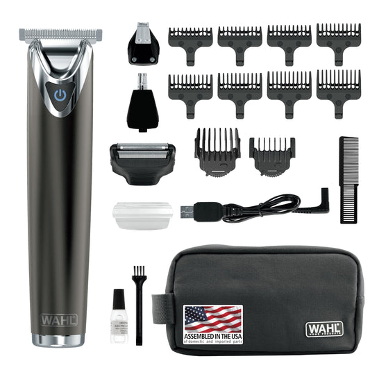 Máquina Cortadora de Cabello Wahl Gris Pizarra de Acero Inoxidable iones de Litio