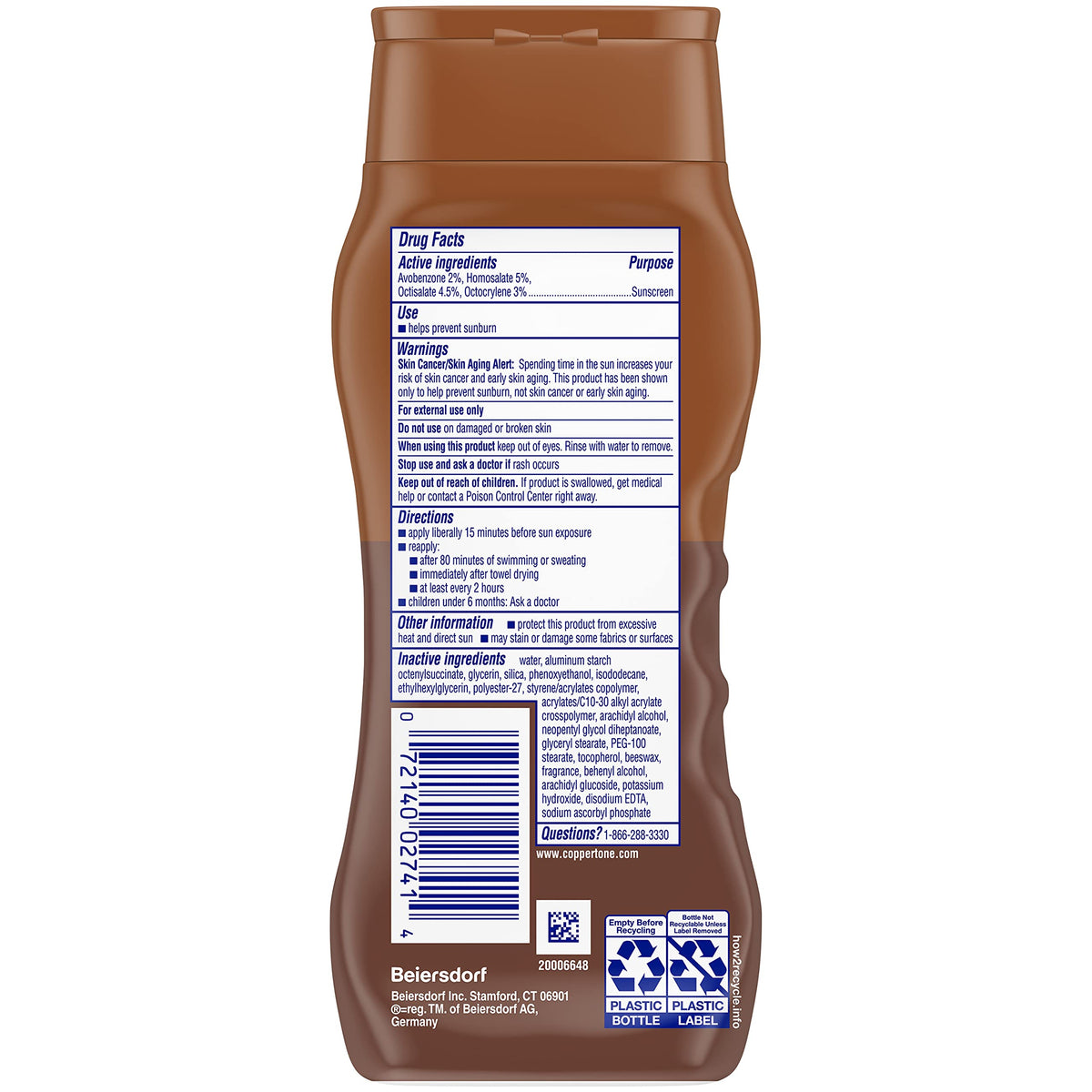 Loción de Bronceado Coppertone SPF 8 LigeraFormato 8 Ounces