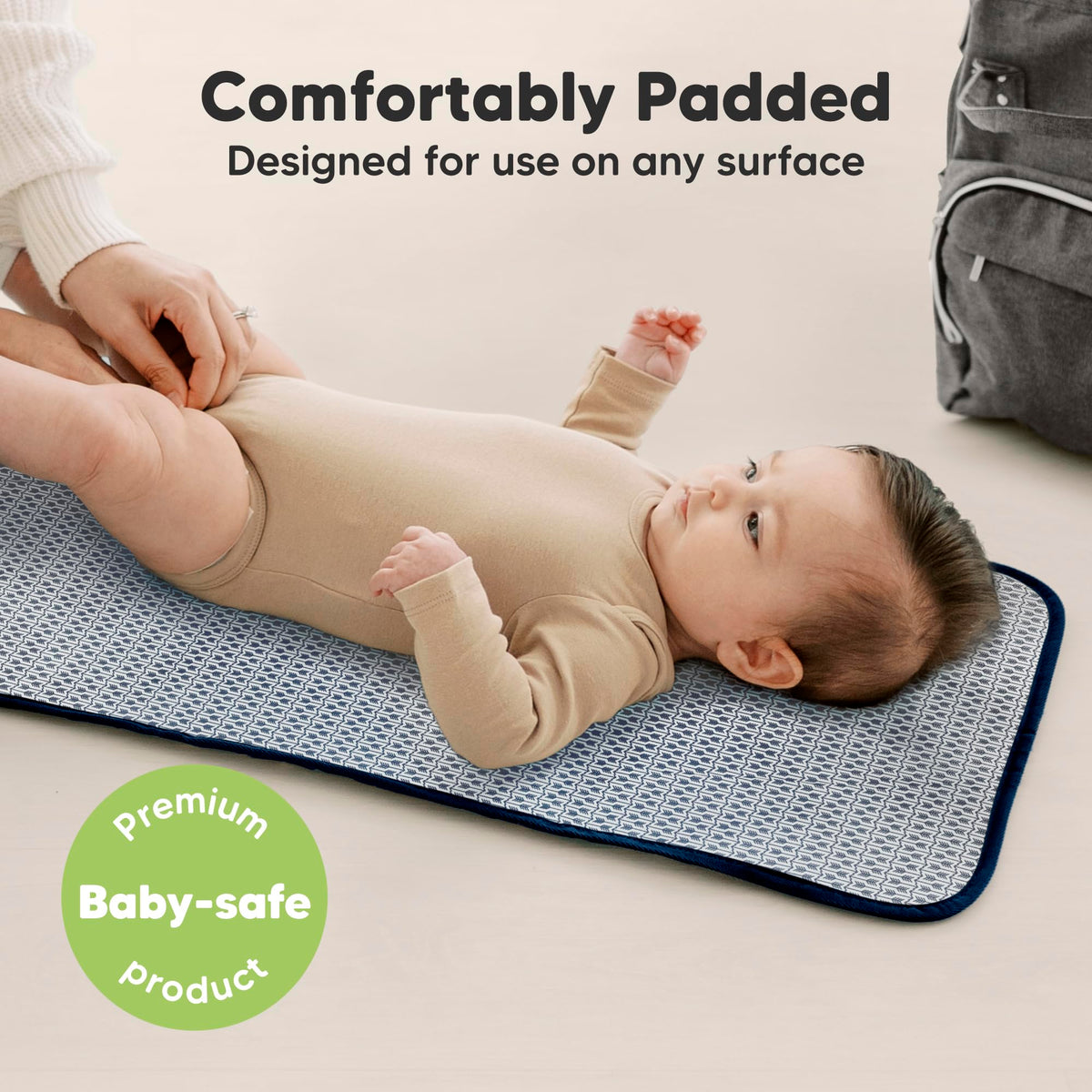 KeaBabies - Cambiador portátil de pañales, fácil de limpiar, plegable e impermeable para bolsa de pañales, compacto, ligero, recién nacido de 25 x 13 pulgadas, bebé, cambiador de bebé esencial de