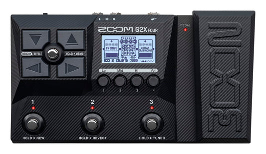 Procesador Multiefectos Zoom G2X Revestimiento Múltiple Ligero con Pedal de Expresión para Guitarras