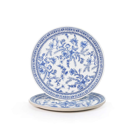 Coterie - Platos decorativos de papel (juego de 10 platos grandes), color azul floral y blanco para novia/baby shower y más, suministros de fiesta de té | Platos de lujo de 9.25 pulgadas