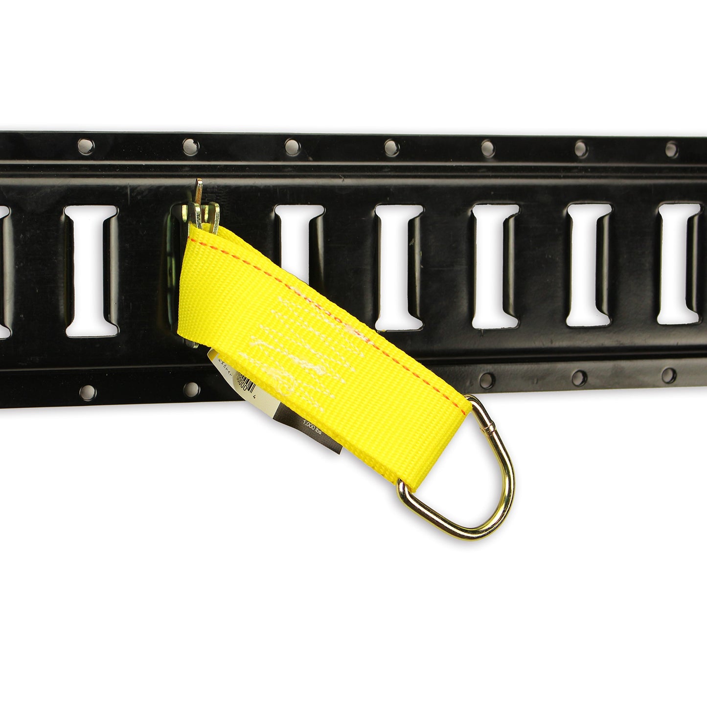 4 amarres de cuerda E-Track para carga, accesorios de camión con accesorios de resorte Etrack para amarre de carga en pastillas, camiones, furgonetas, remolques, 2 x 6 pulgadas, amarillos E Track (4)
