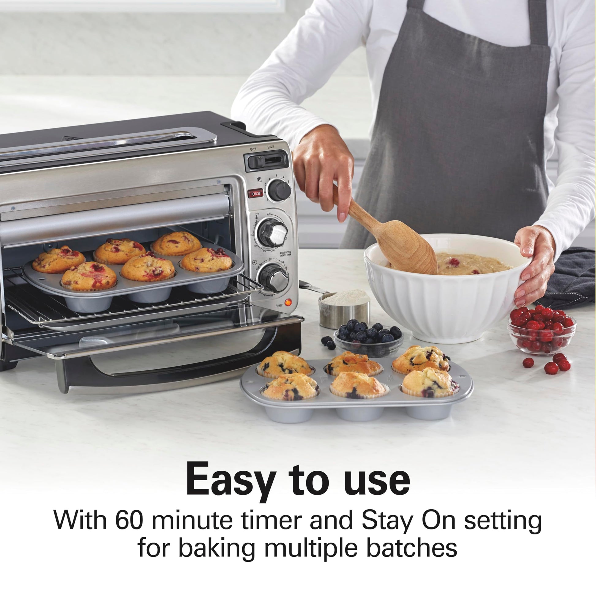 Hamilton Beach 31156 Horno y Tostador en 1, Terminado acero