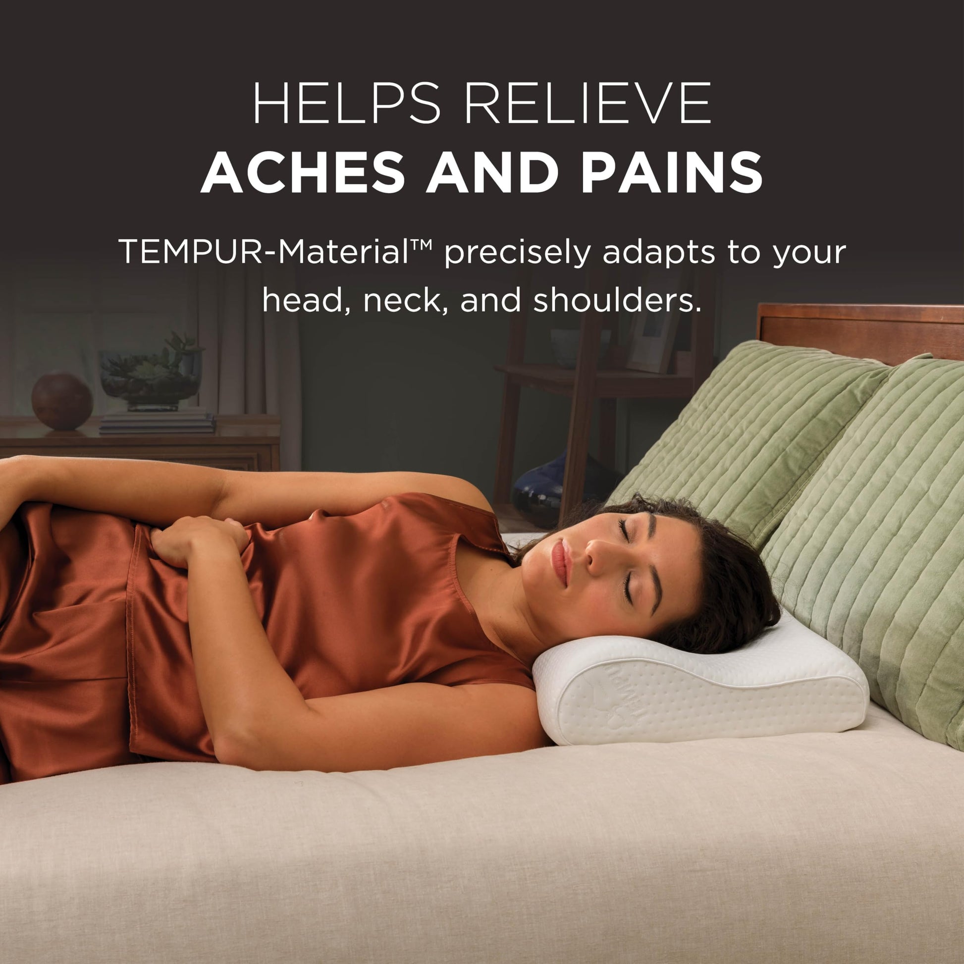 Almohada Tempur-Pedic TEMPUR-Ergo Neck Mediana Blanca Soporte Firme Cubierta Lavable