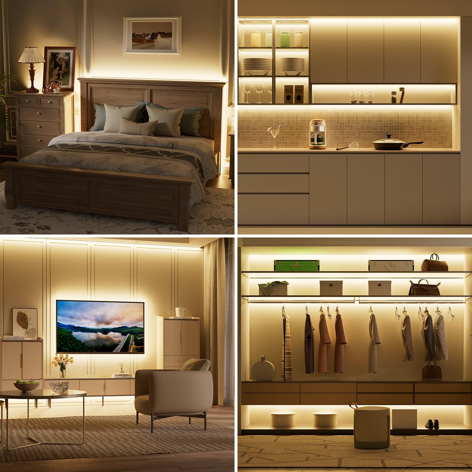 Tira de Luz LED PAUTIX Blanca Regulable de 6,1 m Super Brillante con Alexa y Google Assistant