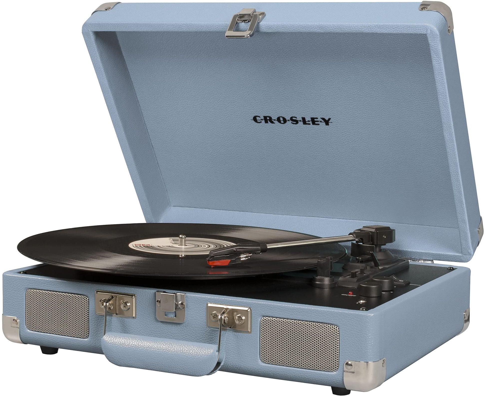 Crosley CR8005F-TN Cruiser Plus - Tocadiscos de Vinilo con Bluetooth de 3 velocidades, turmalina