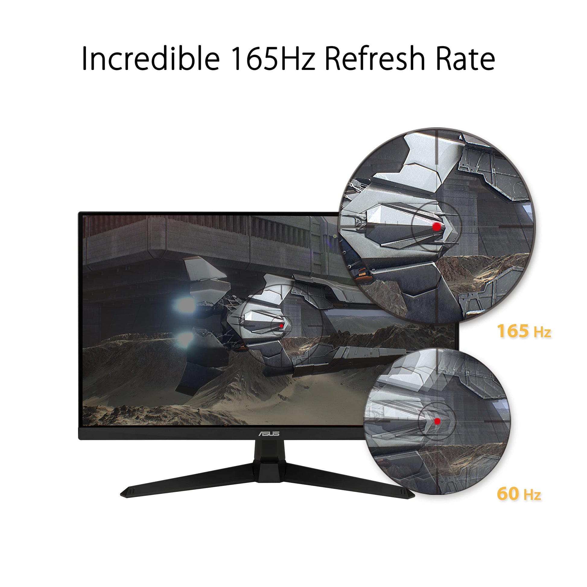 ASUS TUF Gaming 27” 1080P Gaming Monitor (VG277Q1A) - Full HD, 165Hz (Supports 144Hz), 1ms, Extreme Low Motion Blur, FreeSync Premium, Shadow Boost, Eye Care, HDMI, DisplayPort, Tilt Adjustable