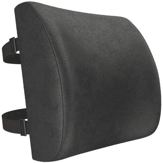 FORTEM Cojín Lumbar de Silla de Oficina, Almohada de Apoyo Lumbar, Cojín Lumbar para Silla de Escritorio, Almohada Viscoelástica para la Espalda, Funda Lavable (Gris Oscuro)