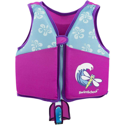Chaleco de natación SwimSchool Rosa Aqua con Diseño Flexible y Cuello Ajustable para Entrenamiento de natación