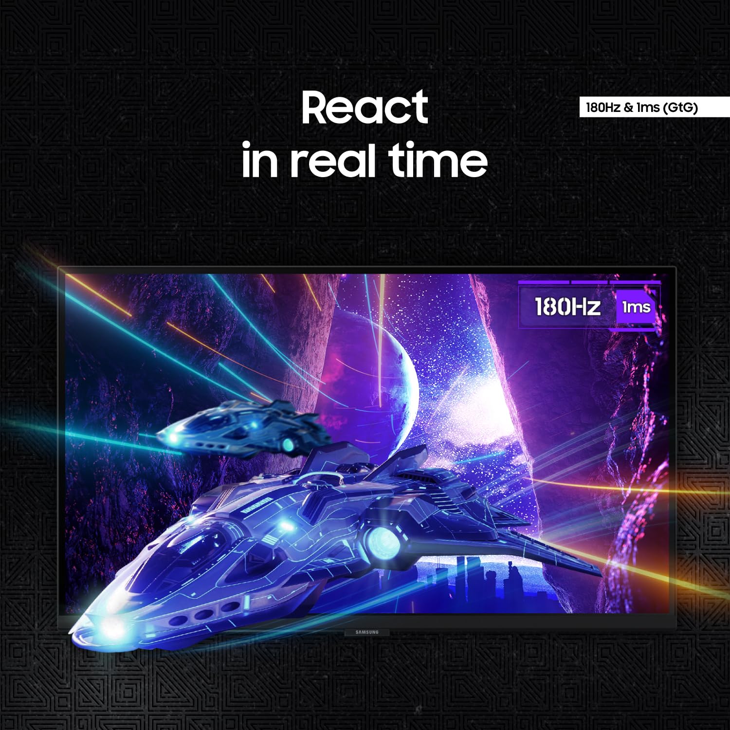 Samsung Odyssey G50D - Monitor de Juegos de 27 Pulgadas, QHD, Fast IPS, Compatible con G-Sync, 1 ms, VESA DisplayHDR 400, 180 Hz, AMD FreeSync, Base Ajustable, Modo Eye Saver, 2024