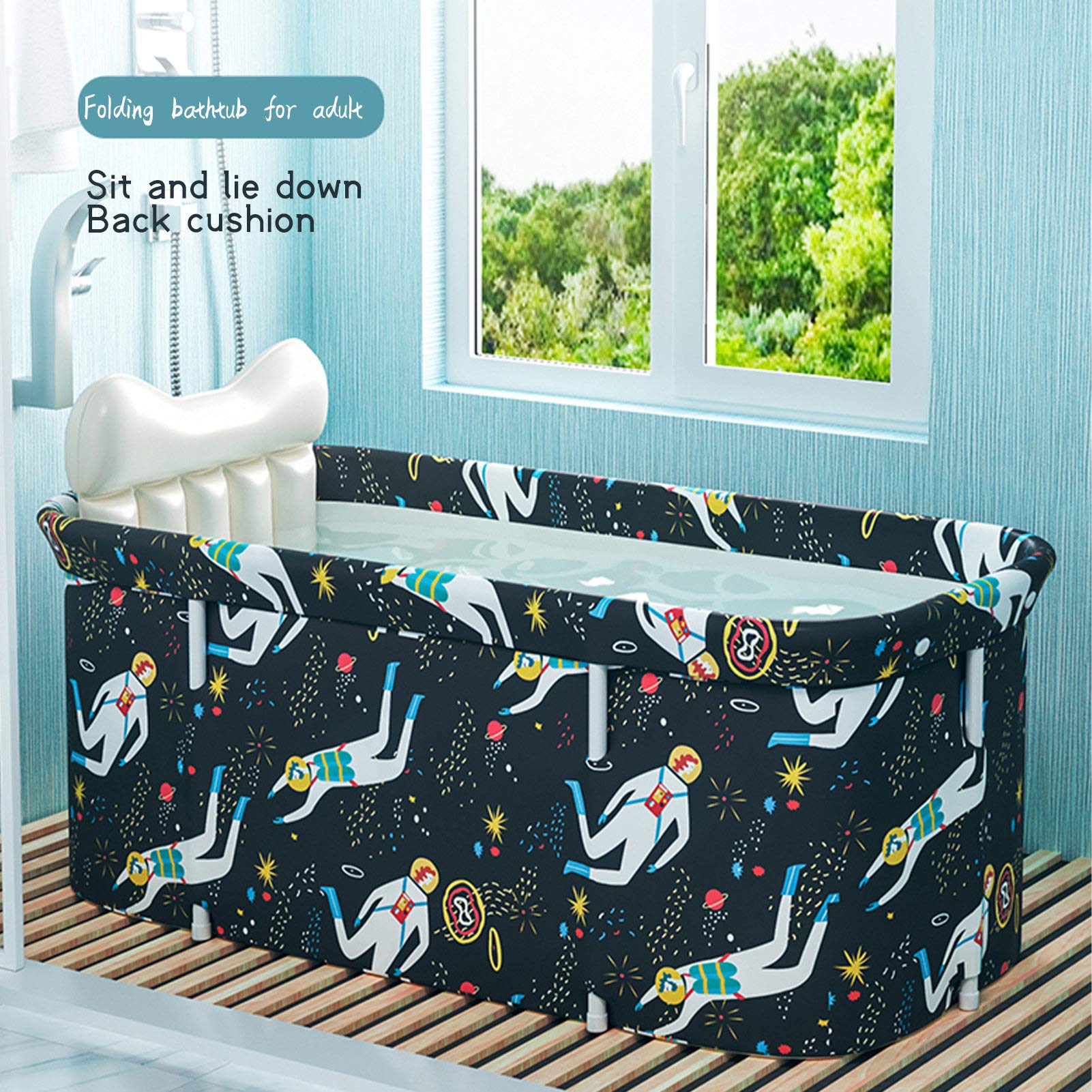 Tina Plegable Portátil Enfudid Grande para Baño y Spa