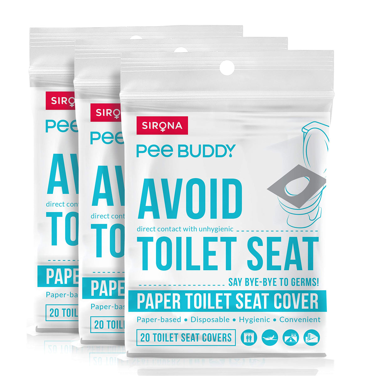 Fundas Desechables PeeBuddy Papel Higiénico Naturales para Mujer