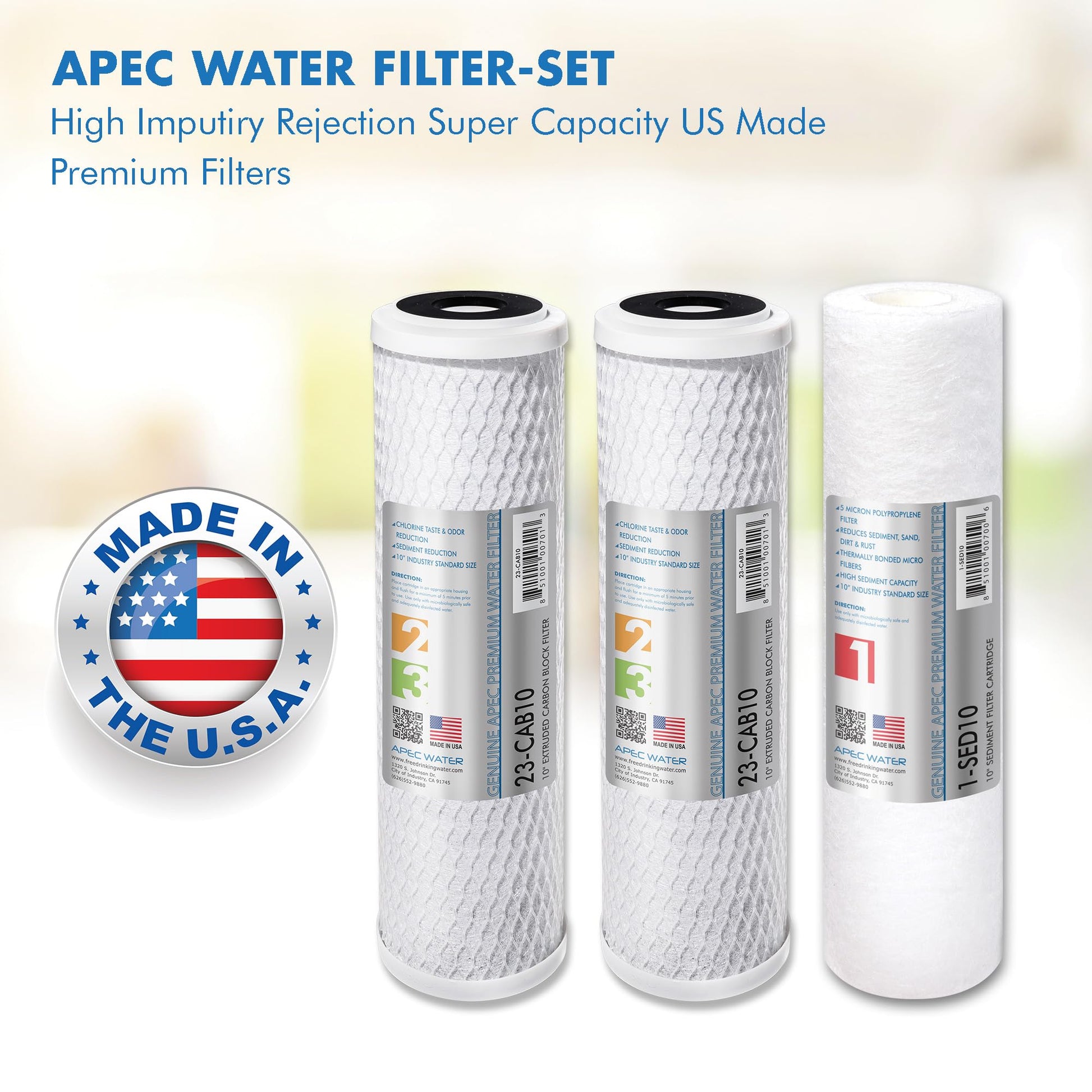 Filtro de Agua APEC Water Alta Capacidad Ultimate Pre-Filtro Set