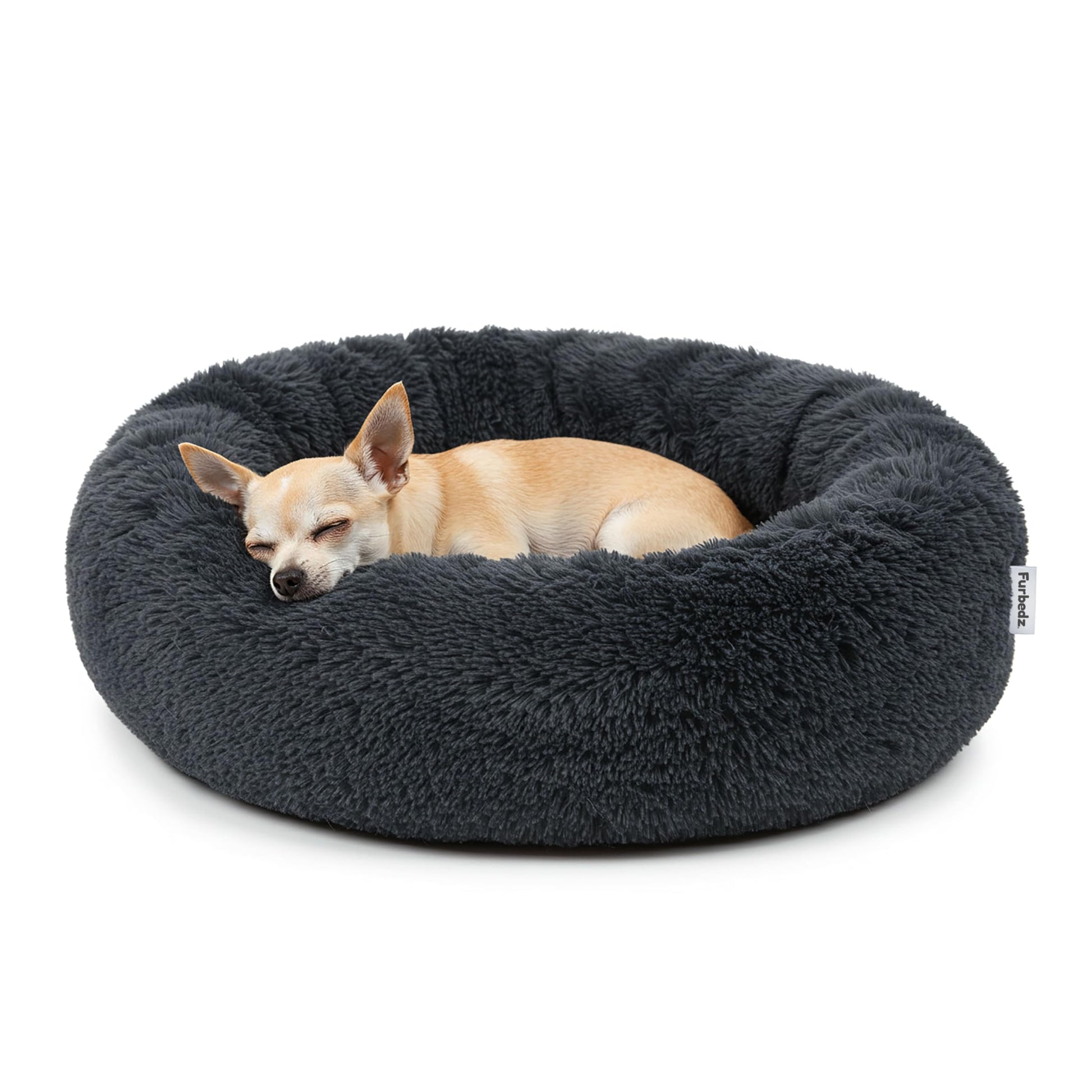 Furbedz Cama para Perro Chico, diseño antiestrés, Cama Lavable con Funda extraíble intercambeable, Felpa ultrasuave, Forro Interno, Soporte ortopédico Memory Foam, Base Impermeable