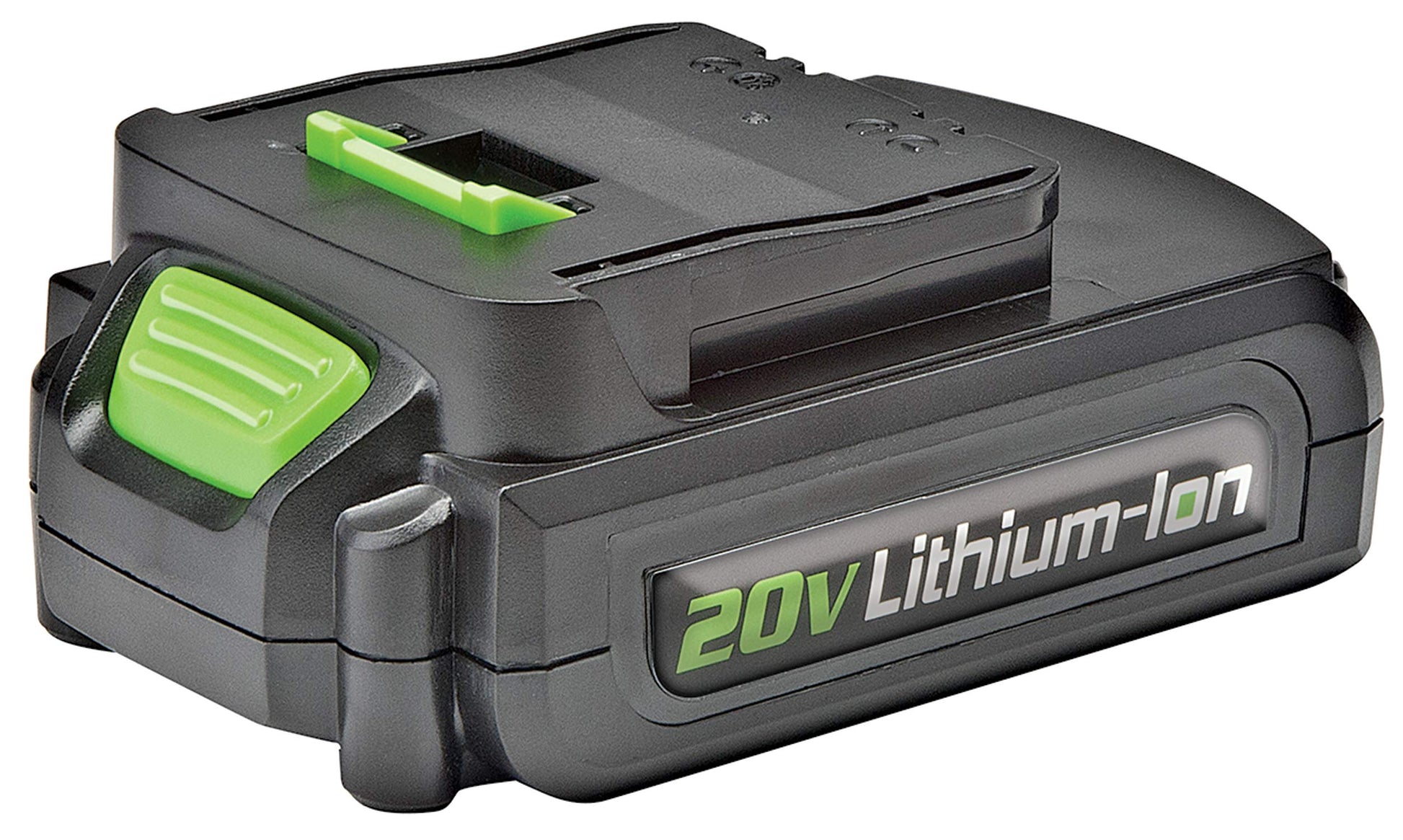 Genesis GLCD2038A - Taladro de velocidad variable inalámbrico con batería de iones de litio de 20 V con portabrocas de 3/8 pulgadas, luz de trabajo LED integrada, batería de 20 V, cargador y broca de destornillador de doble punta, gris/negro/verde