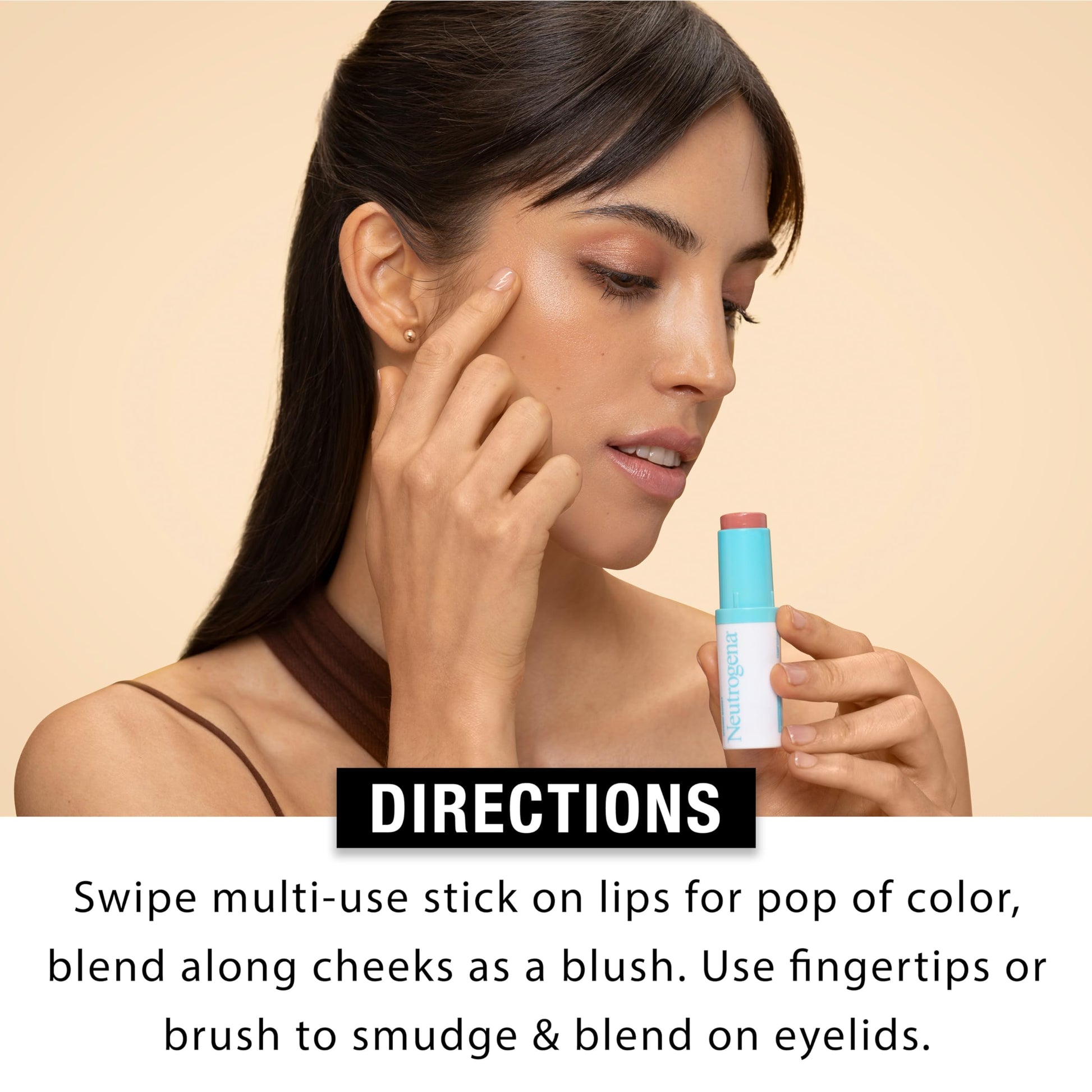 Neutrogena Hydro Boost Hydrating Multi-Use Makeup Stick with Hyaluronic Acid, Multipurpose Colored Makeup Balm for Lips, Cheeks & Eyes, Non-Comedogenic, Paraben-Free, Temptation, 0.26 oz