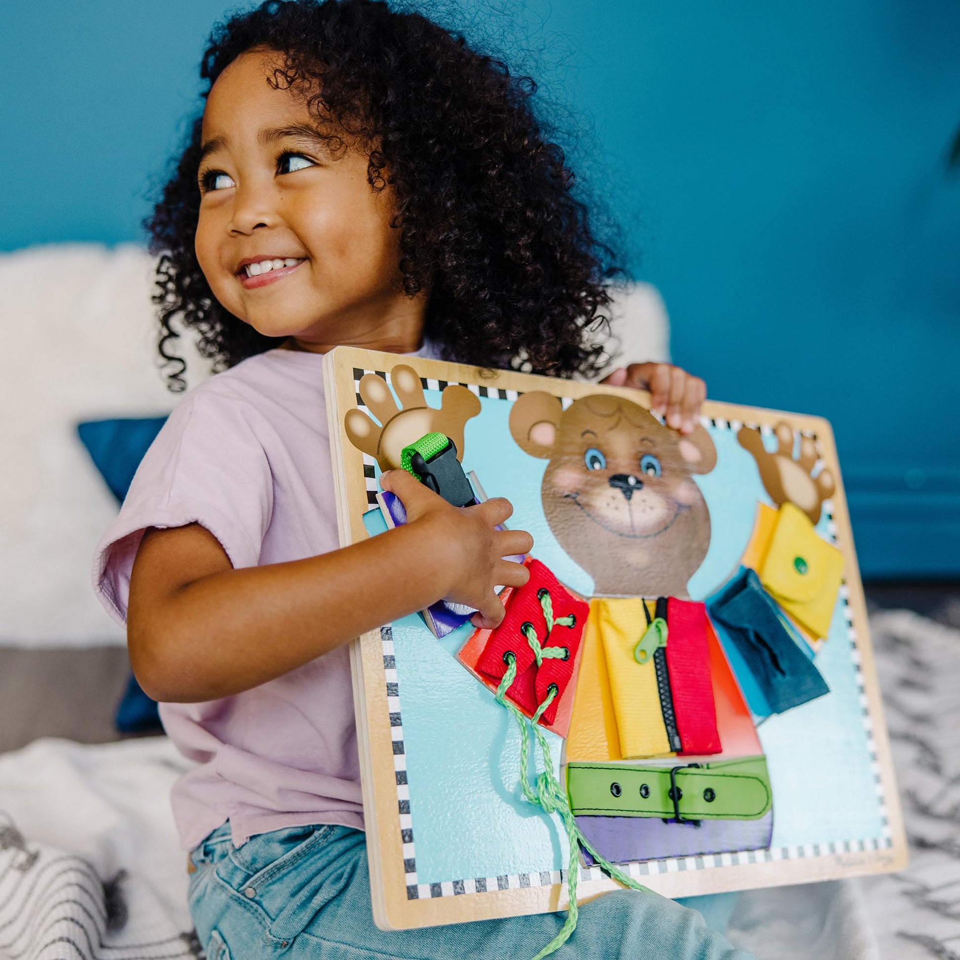 Juguete de Madera Melissa & Doug Tablero de Habilidades Básicas 6 Piezas Desmontables