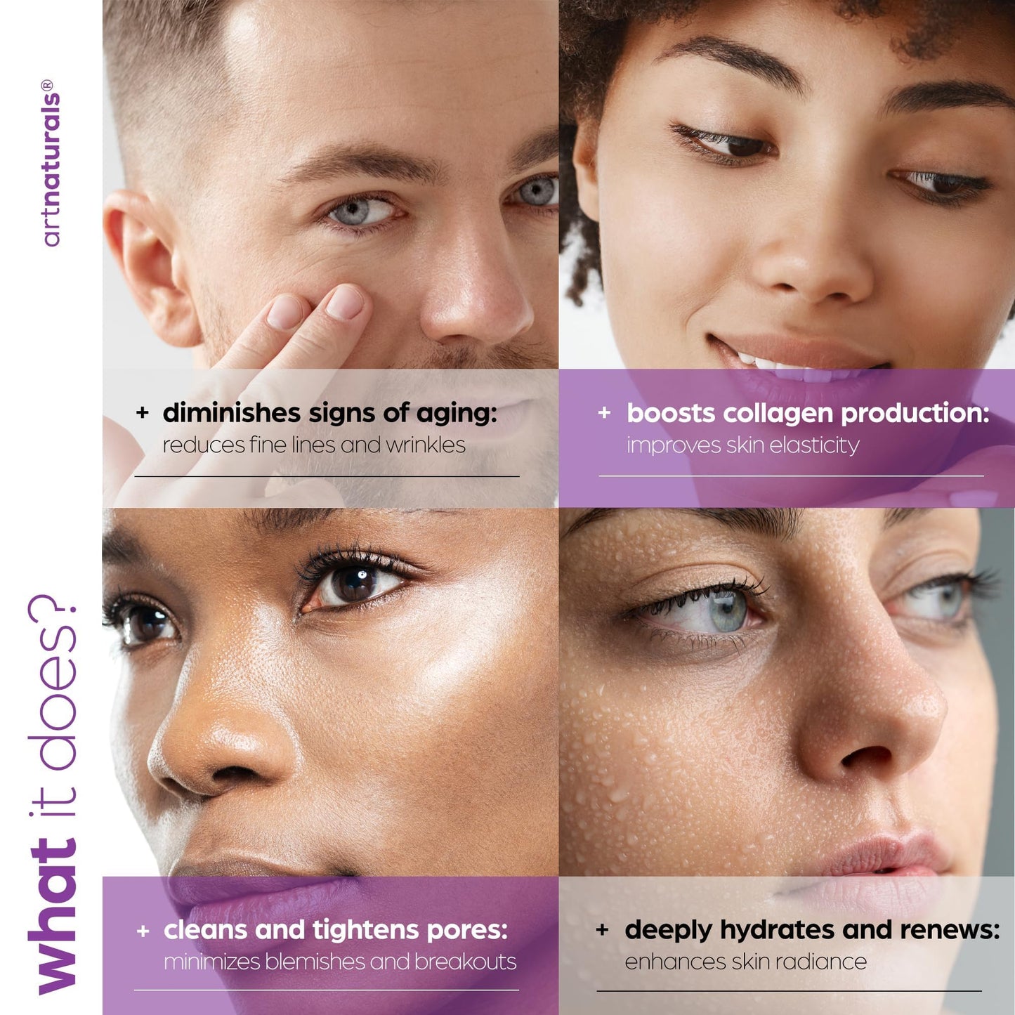 Art Naturals Suero de retinol mejorado 2,5% con 20% de vitamina C y ácido hialurónico 1 oz, el mejor suero antiarrugas y antienvejecimiento para rostro y piel sensible - Ingredientes orgánicos de fuerza clínica - Terapia nocturna de Art Naturals