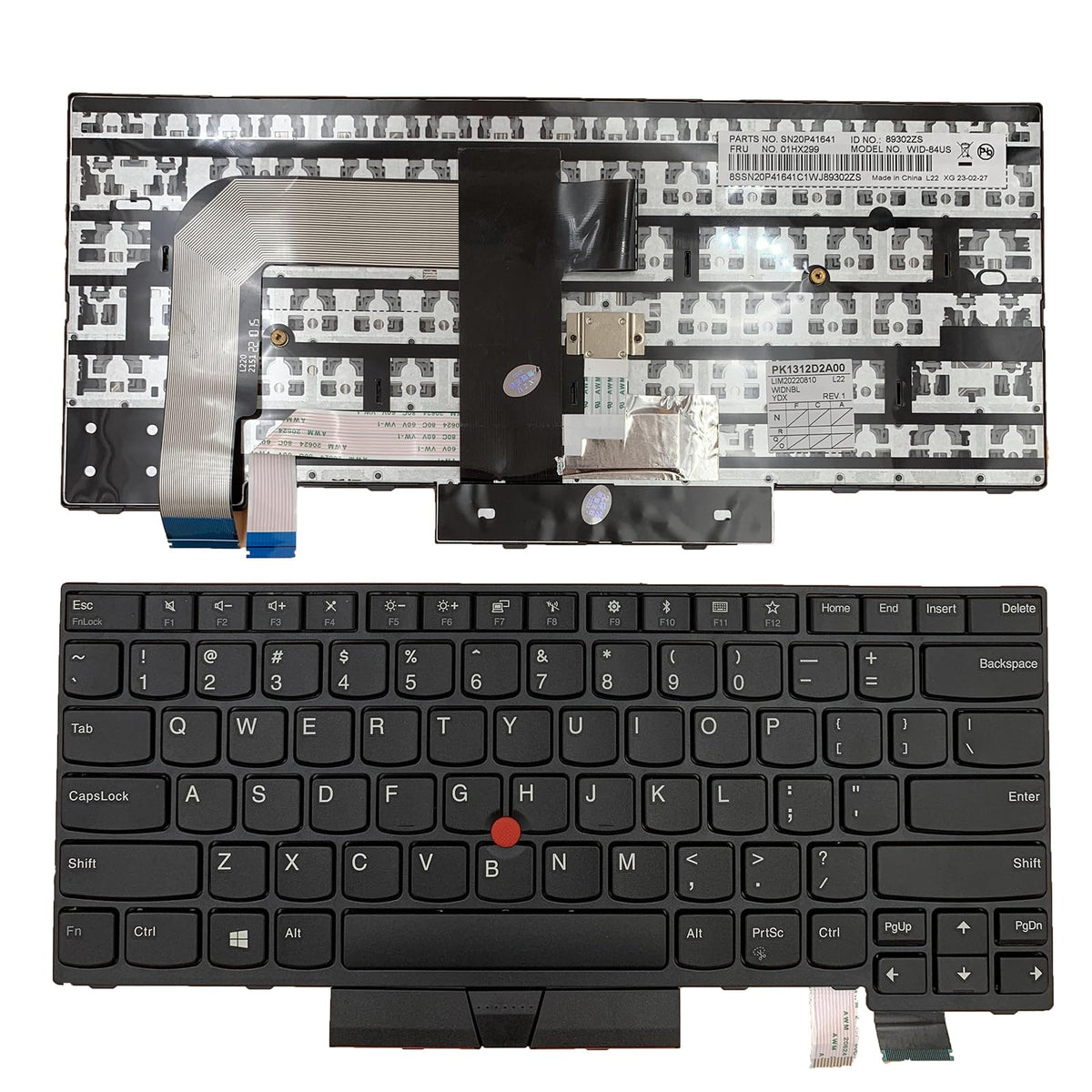 Repuesto de Teclado para Laptop Lenovo ThinkPad T470 T480 Sin Luz de Fondo Siakoocty
