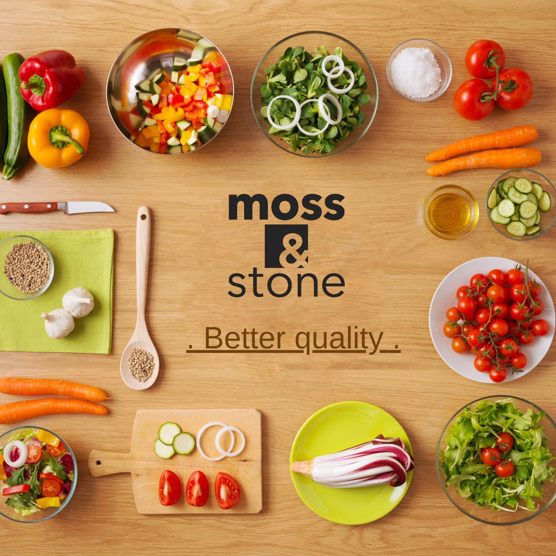Mini Procesador de Alimentos Moss & Stone Plateado con Picador de Verduras de 300 Vatios y 2 Velocidades
