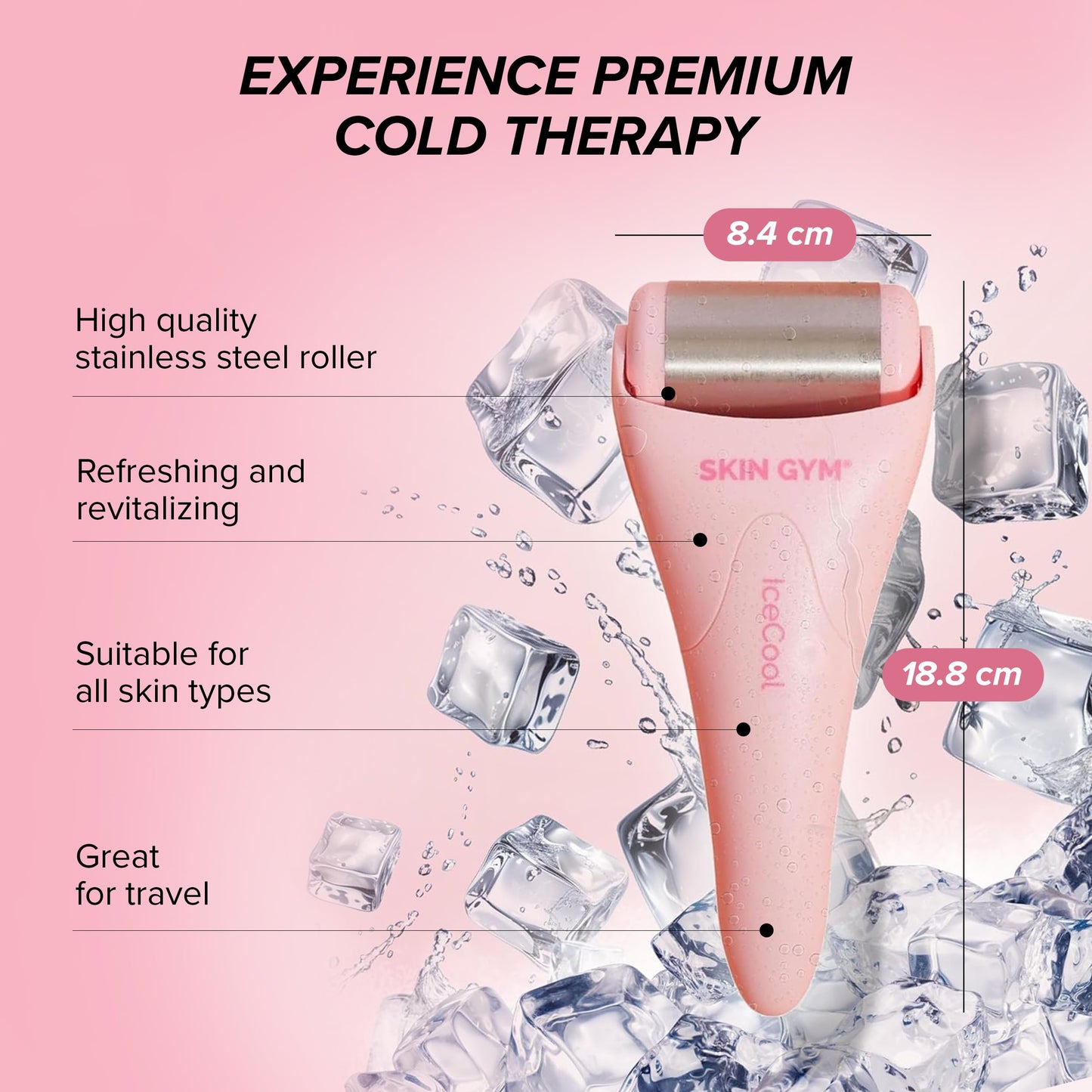 Skin Gym IceCoolie Facial Roller Massager for Wrinkles and Fine Lines Anti-Aging Face Lift Skin Care Beauty Tool