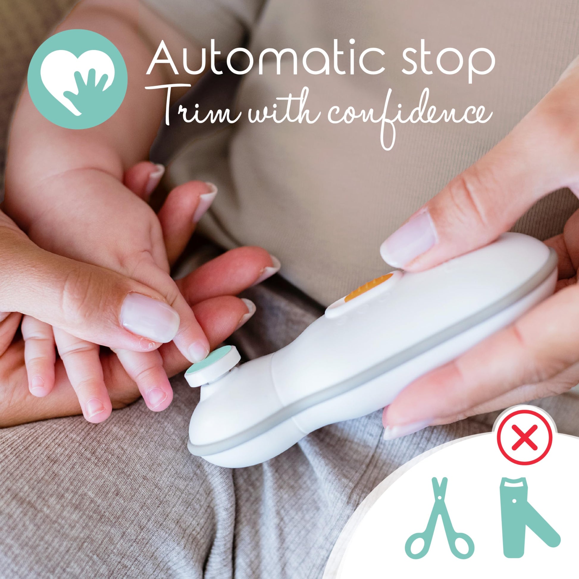 Cherish Baby Care Lima de uñas eléctrica para bebé: recortadora de uñas para bebés y niños pequeños: más seguro que los cortaúñas para bebés, kit de aseo y juego de manicura para bebés